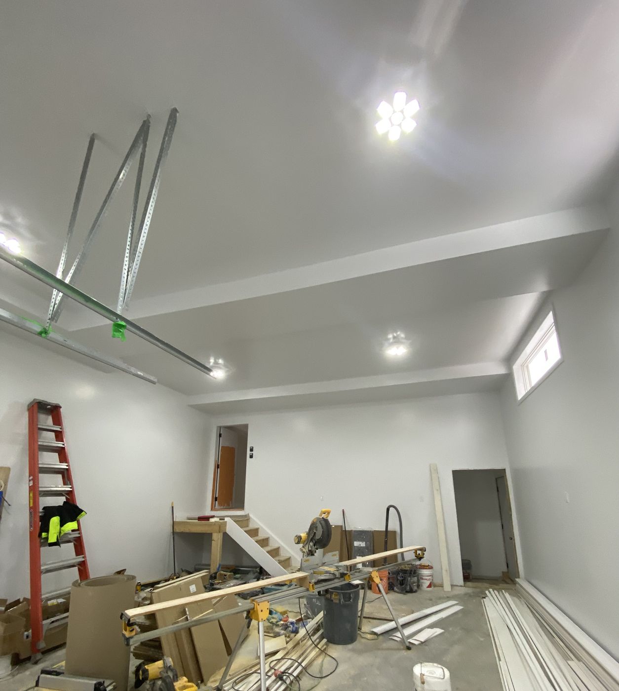 Garage — finished ceiling and walls